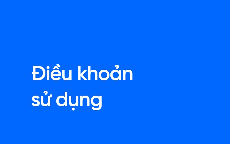 Điều khoản sử dụng